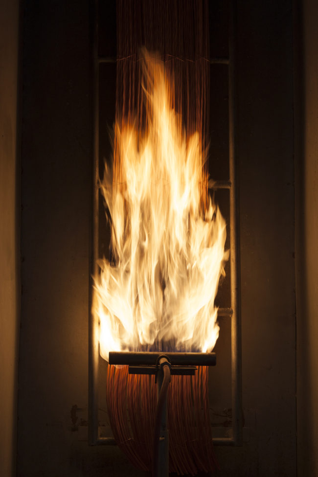 Vernice ignifuga e resistenza al fuoco : Firewall Testing Machine