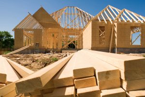 Vernici ignifughe per legno: casa in costruzione