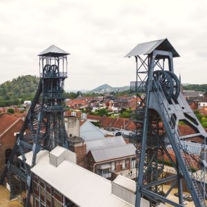 Ciò che rimane oggi della miniera di Bois du Cazier, a Marcinelle