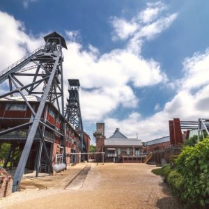 Ciò che rimane oggi della miniera di Bois du Cazier, a Marcinelle